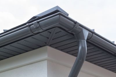 Finished Gutter System on Roof Edge